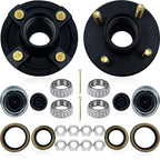 2 Sets 4 on 4'' Trailer Hub Kit for 2000 lbs 1" or 1-1/16" Trailer Straight Axle