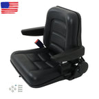 Adjustable Seat w/Safety Belt & Armrest Universal Forklift Tractor Seat PVC