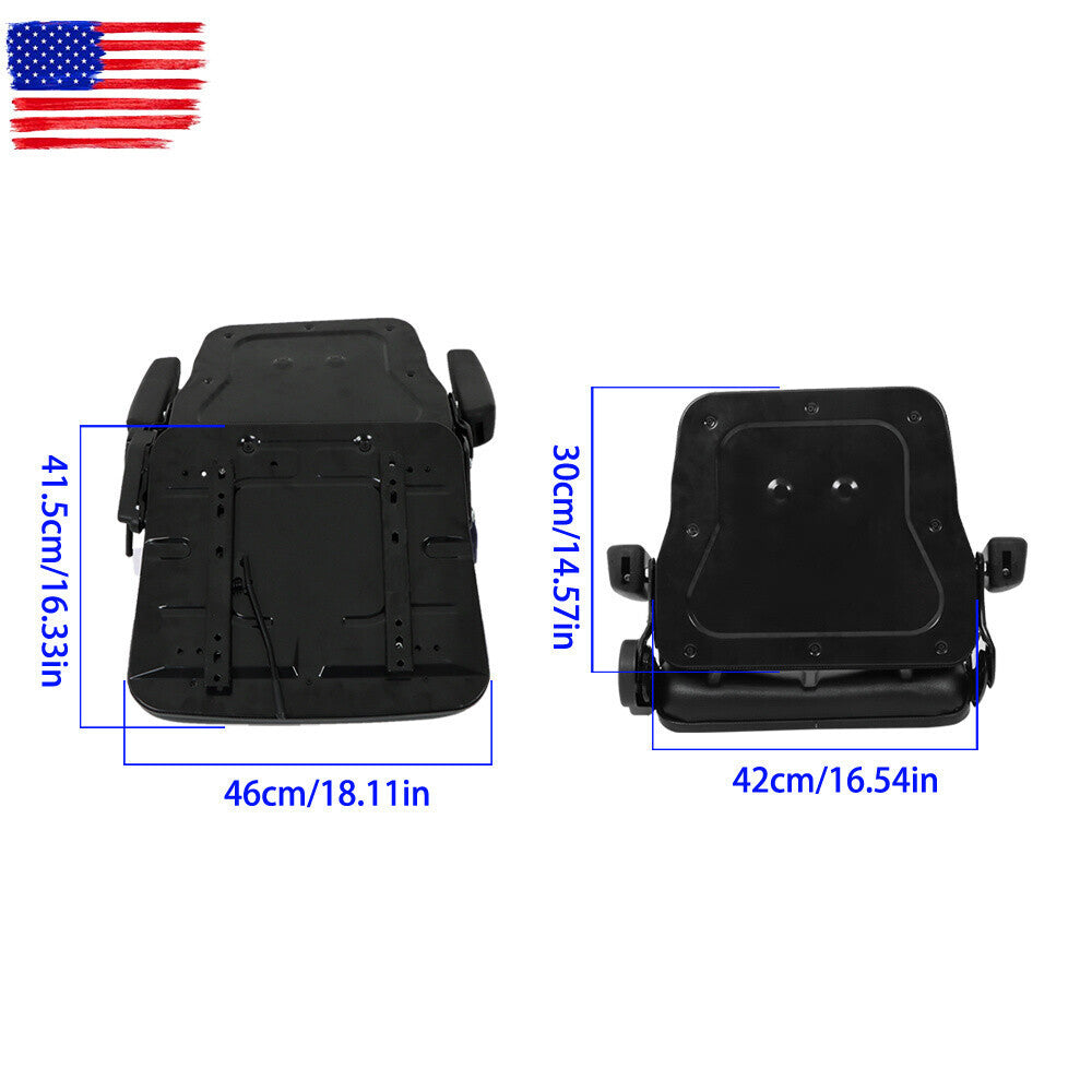 Adjustable Seat w/Safety Belt & Armrest Universal Forklift Tractor Seat PVC
