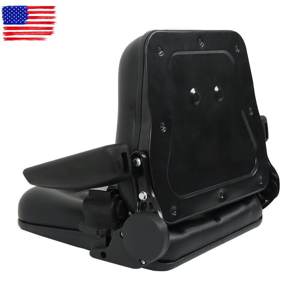 Adjustable Seat w/Safety Belt & Armrest Universal Forklift Tractor Seat PVC