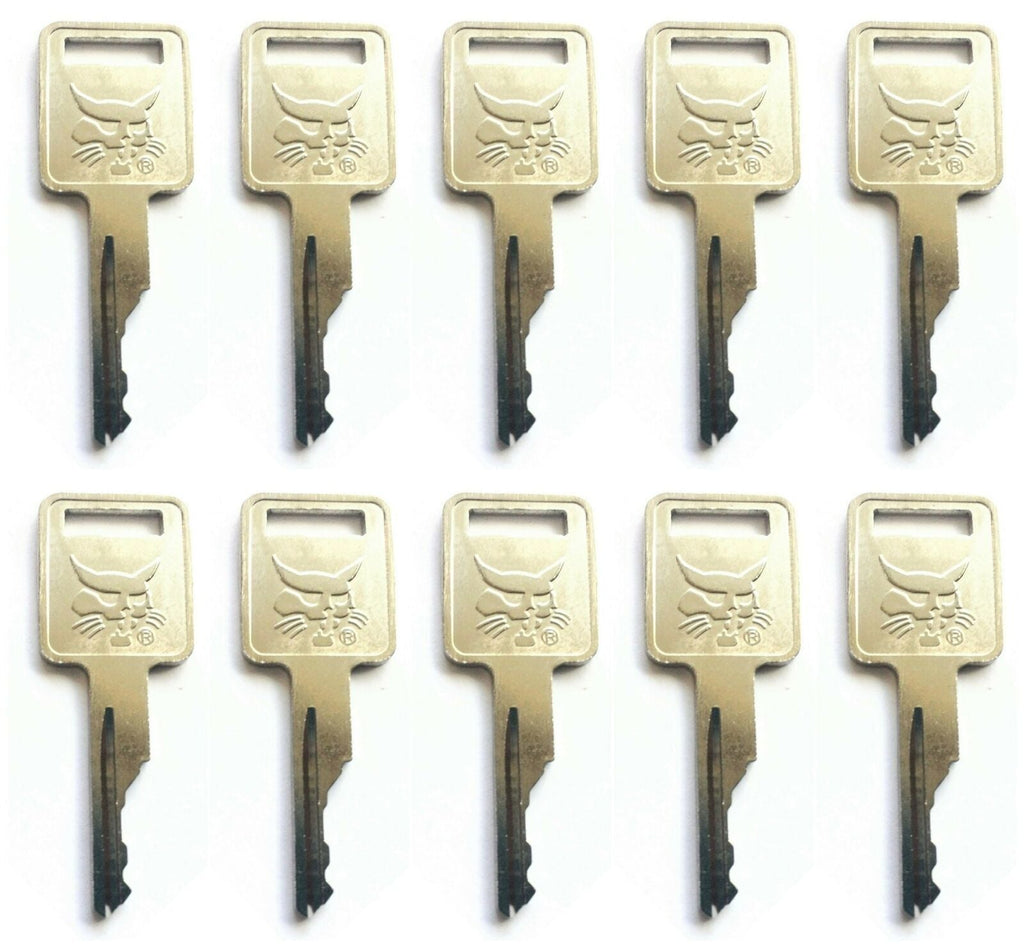 (10) Ignition Key For Bobcat Skid Steer Loaders and Mini Excavators 6693241 D250