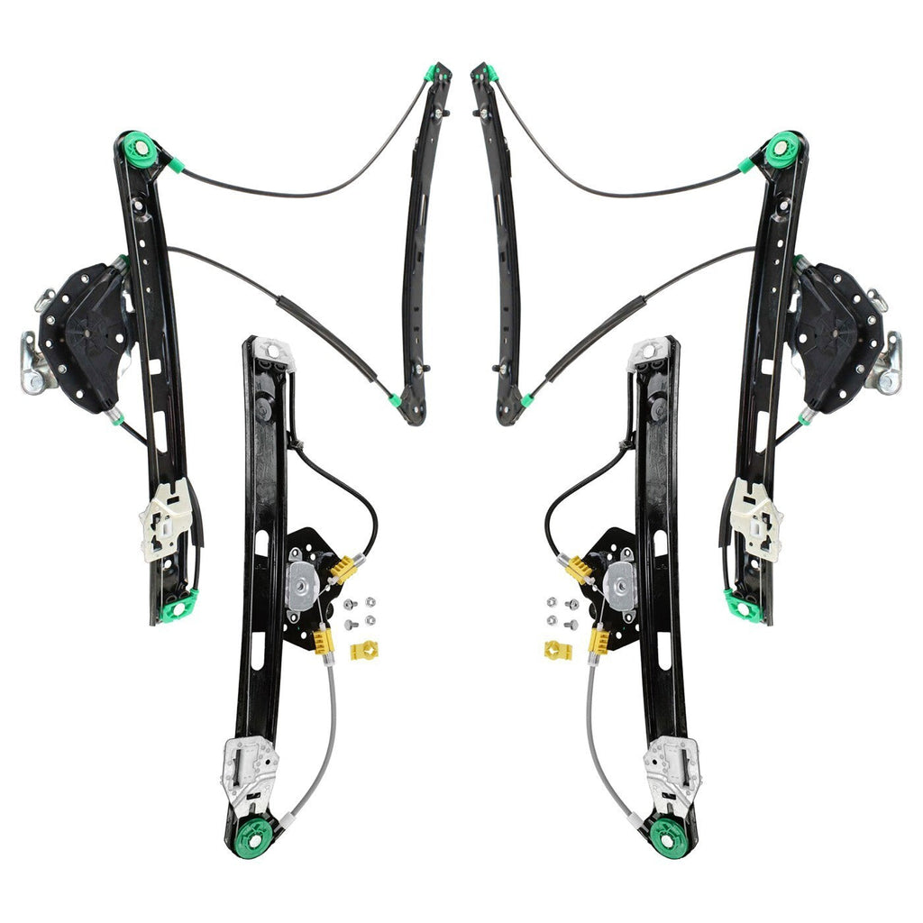 Power Window Regulator Set For 2001-2005 BMW 325i Front and Rear For Sedan Wagon