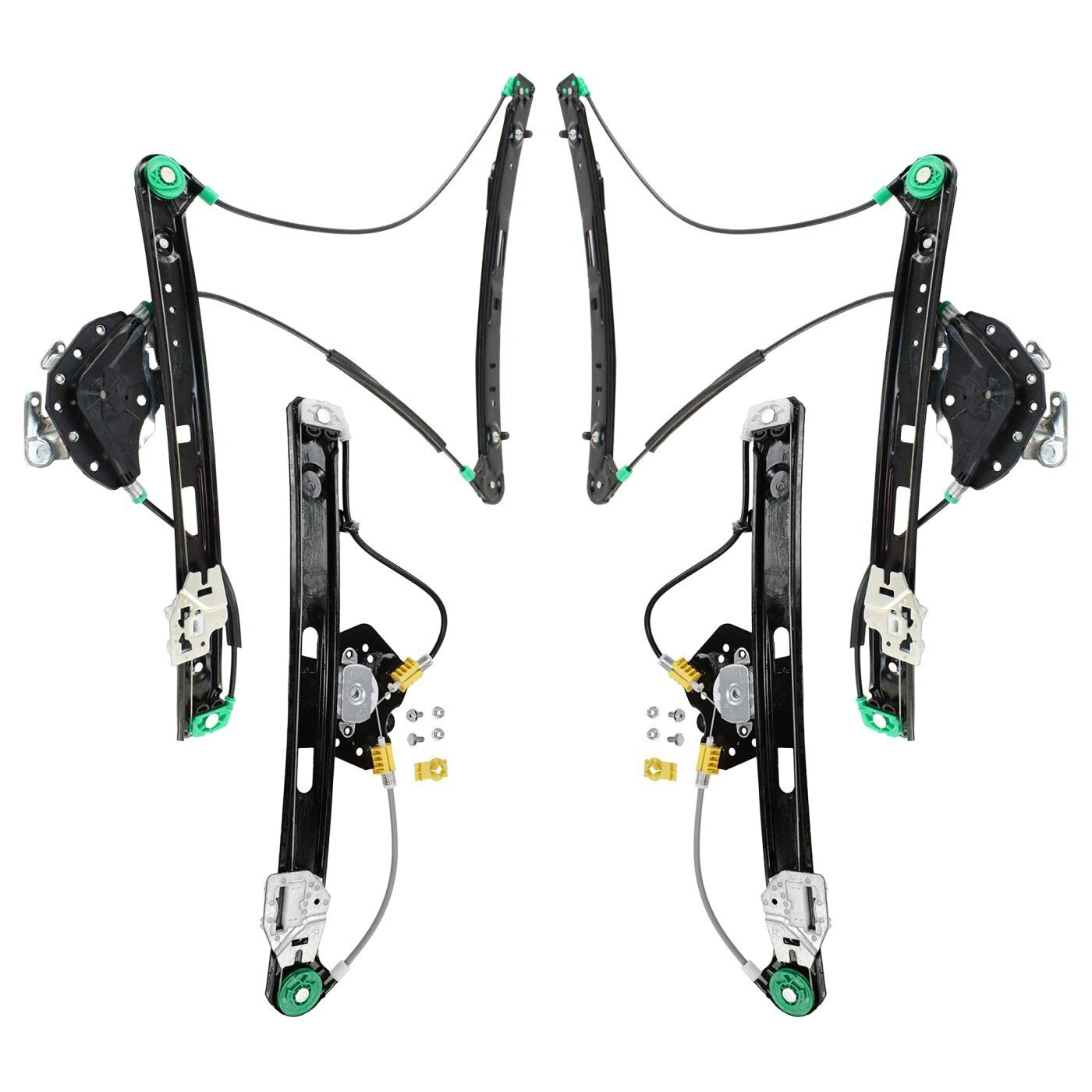 Power Window Regulator Set For 2001-2005 BMW 325i Front and Rear For Sedan Wagon