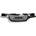 Grille For 2004-2012 GMC Canyon Chrome Shell w/ Black Insert Plastic