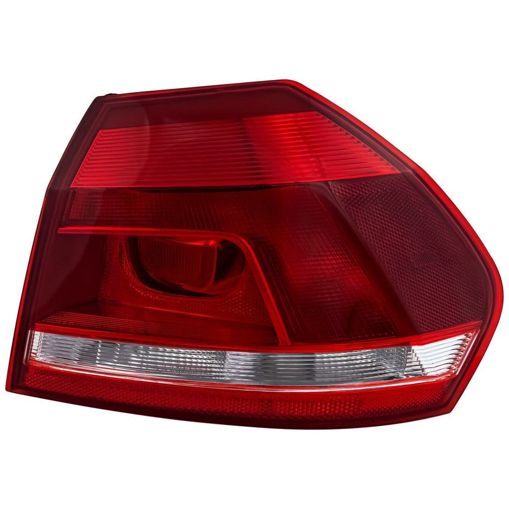 Halogen Tail Light For 2012-2015 Volkswagen Passat Right Outer Clear/Red w/Bulbs