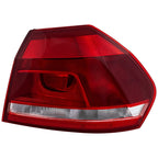 Halogen Tail Light For 2012-2015 Volkswagen Passat Right Outer Clear/Red w/Bulbs