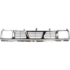 Grille For 93-97 Nissan Pickup Chrome Shell w/ Gray Insert Plastic