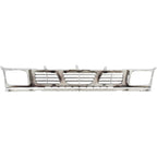 Grille For 93-97 Nissan Pickup Chrome Shell w/ Gray Insert Plastic