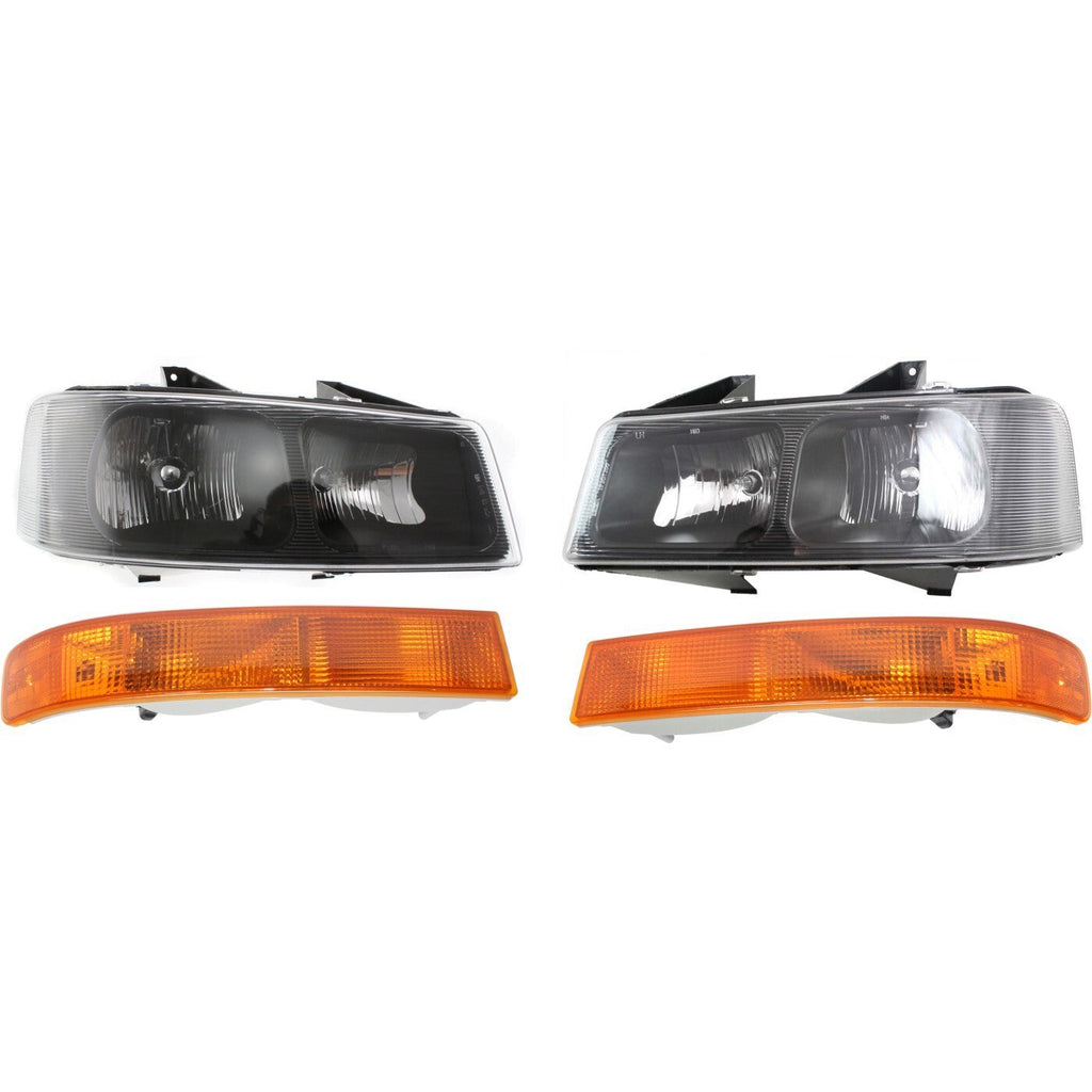 Headlight Kit For 2003-2021 Chevrolet Express 2500 LH RH Includes Parking Lights