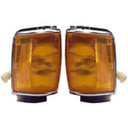 Corner Light For 84-86 Toyota Pickup w/ chrome trim Set of 2 LH RH w/ Bulbs