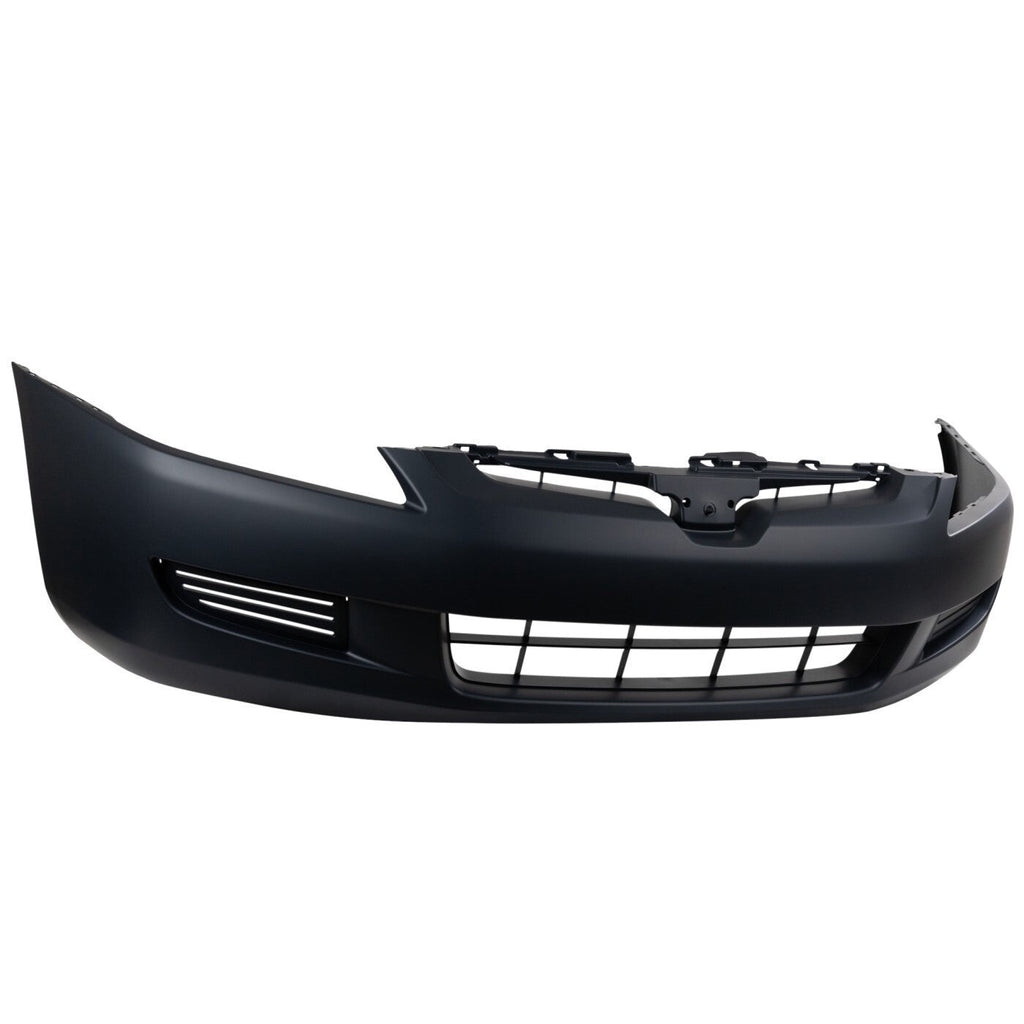 Front Bumper Cover For 2003-2005 Honda Accord Coupe Primed With Emblem Provision