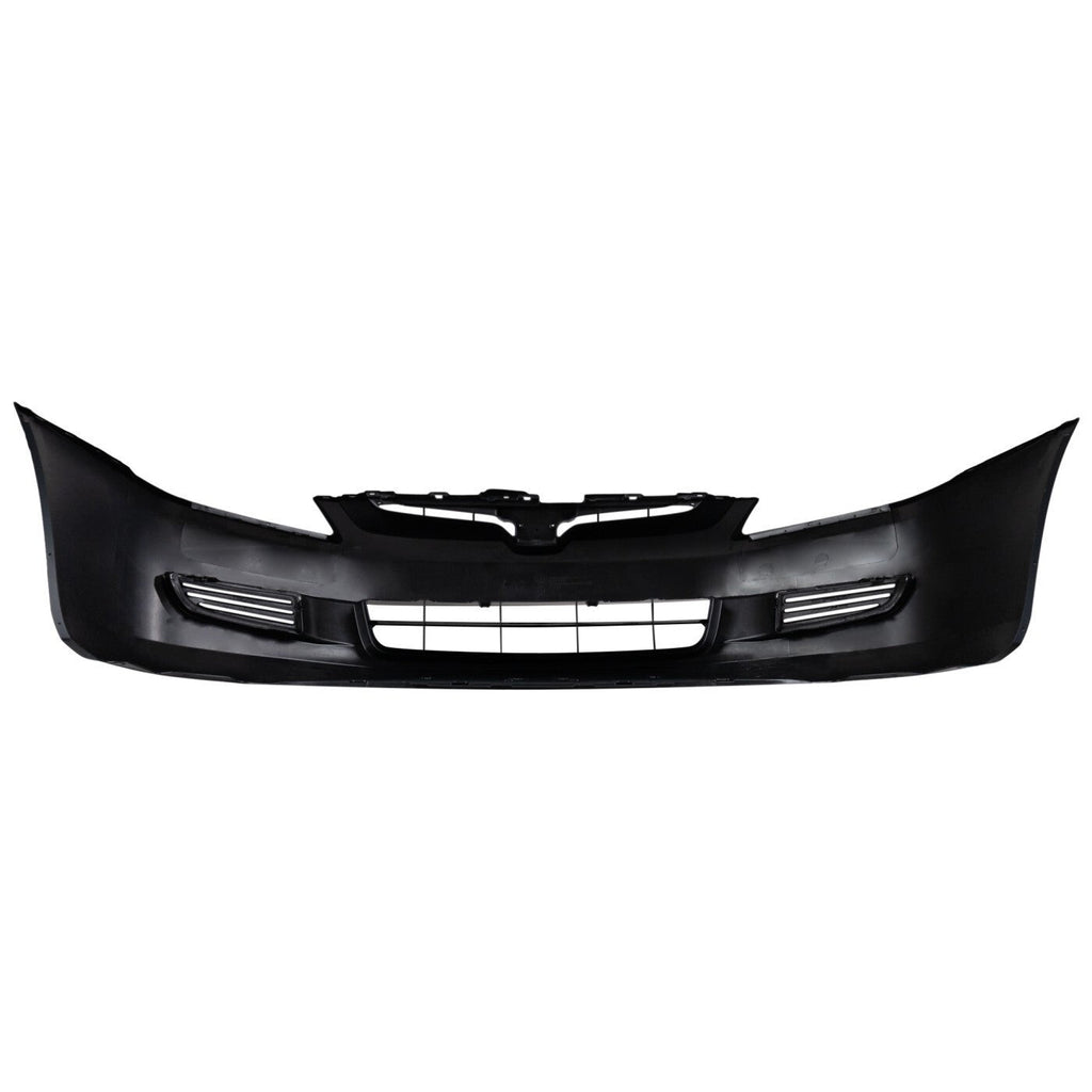 Front Bumper Cover For 2003-2005 Honda Accord Coupe Primed With Emblem Provision