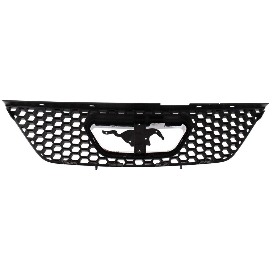 Grille For 99-2004 Ford Mustang Textured Black Plastic