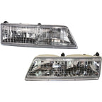 Headlight Set For 95-97 Mercury Grand Marquis Sedan Left and Right With Bulb 2Pc