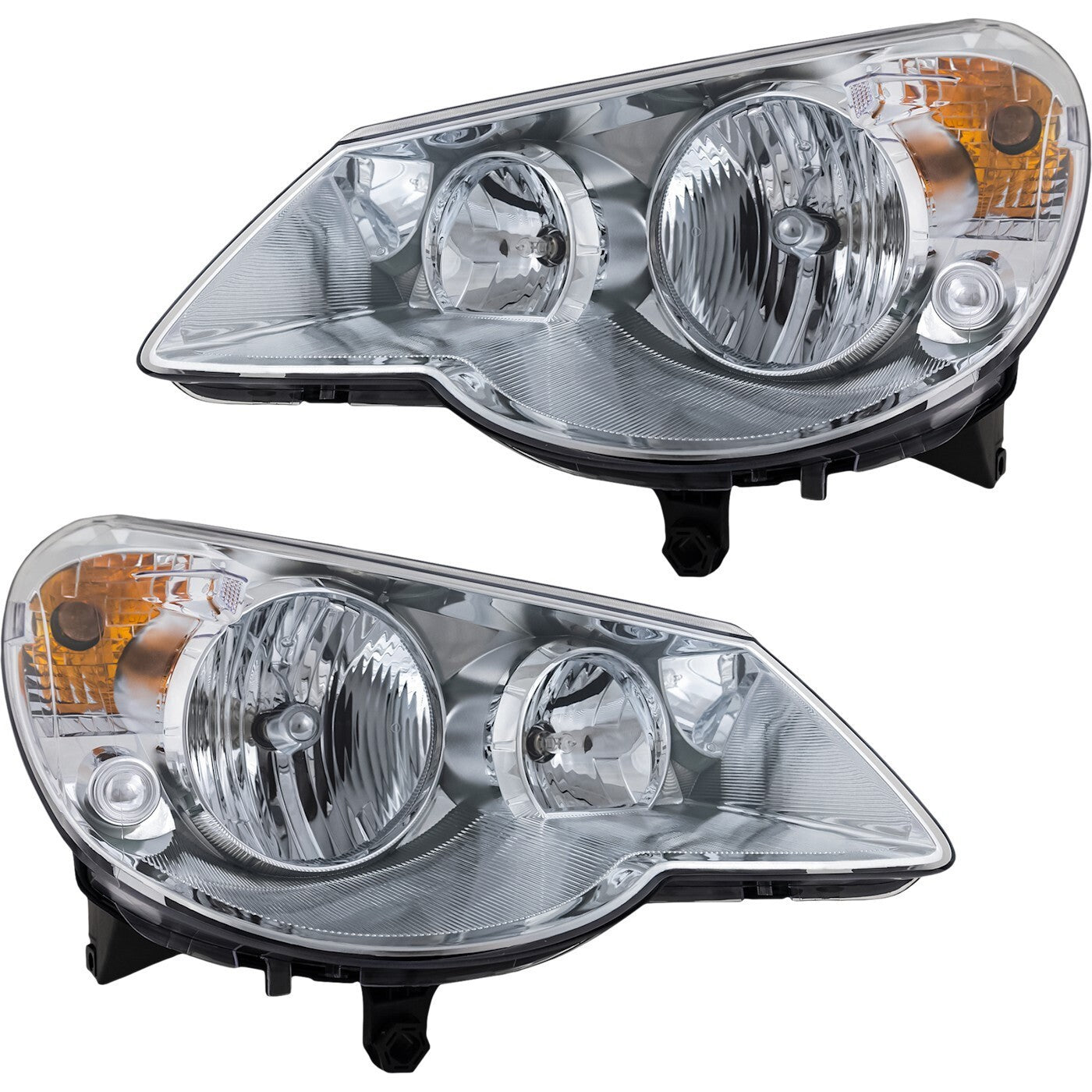 Headlight Assembly Set For 2007-2010 Chrysler Sebring Left and Right With Bulb