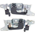 Interior Door Handle Set For 1992-1995 Honda Civic Black Front Black 2Pc
