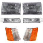 Headlight Kit For 93-96 Jeep Grand Cherokee With Corner Light Turn Signal Light