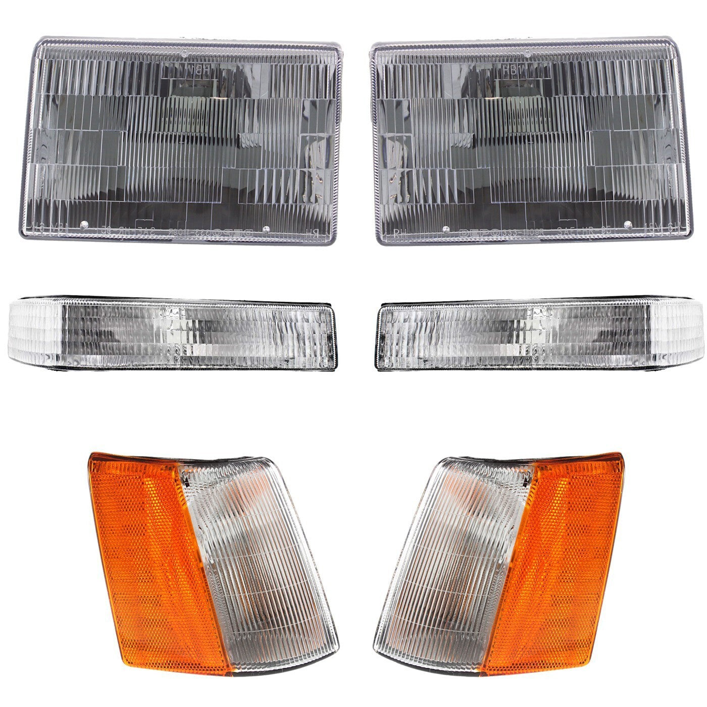 Headlight Kit For 93-96 Jeep Grand Cherokee With Corner Light Turn Signal Light