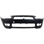 Front Bumper Cover For 2008-2015 Mitsubishi Lancer Primed With Fog Light Holes