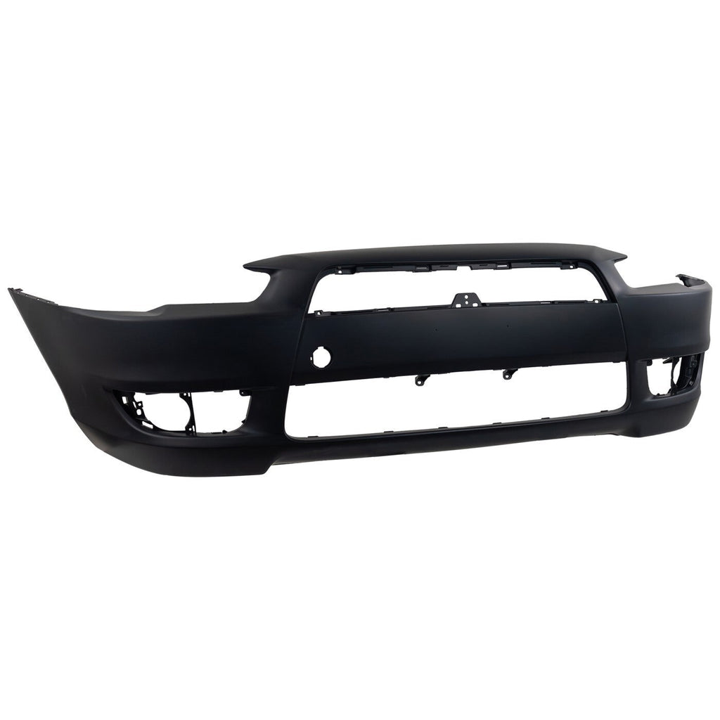 Front Bumper Cover For 2008-2015 Mitsubishi Lancer Primed With Fog Light Holes