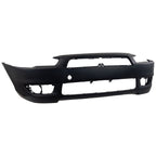 Front Bumper Cover For 2008-2015 Mitsubishi Lancer Primed With Fog Light Holes