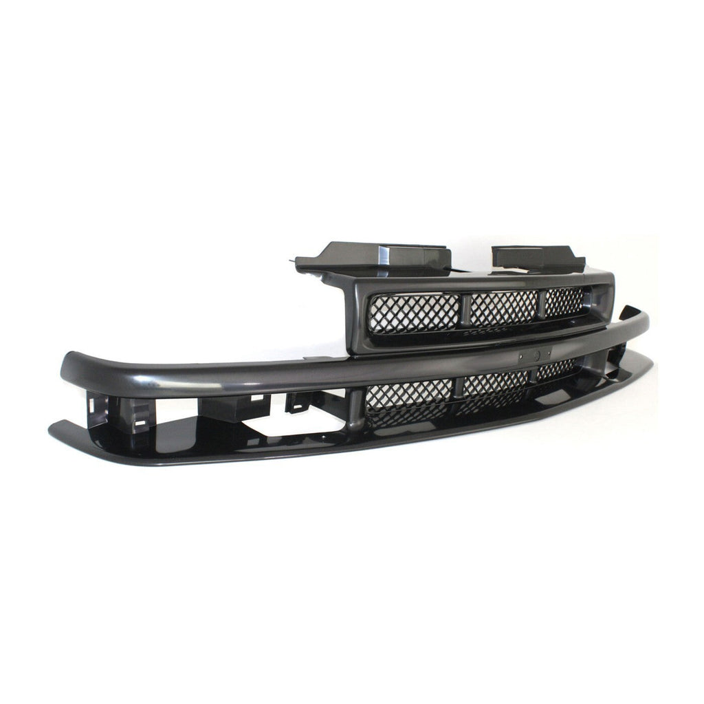 Grille For 1998-2003 Chevrolet S10 2001-2005 Blazer Black Shell and Mesh Insert