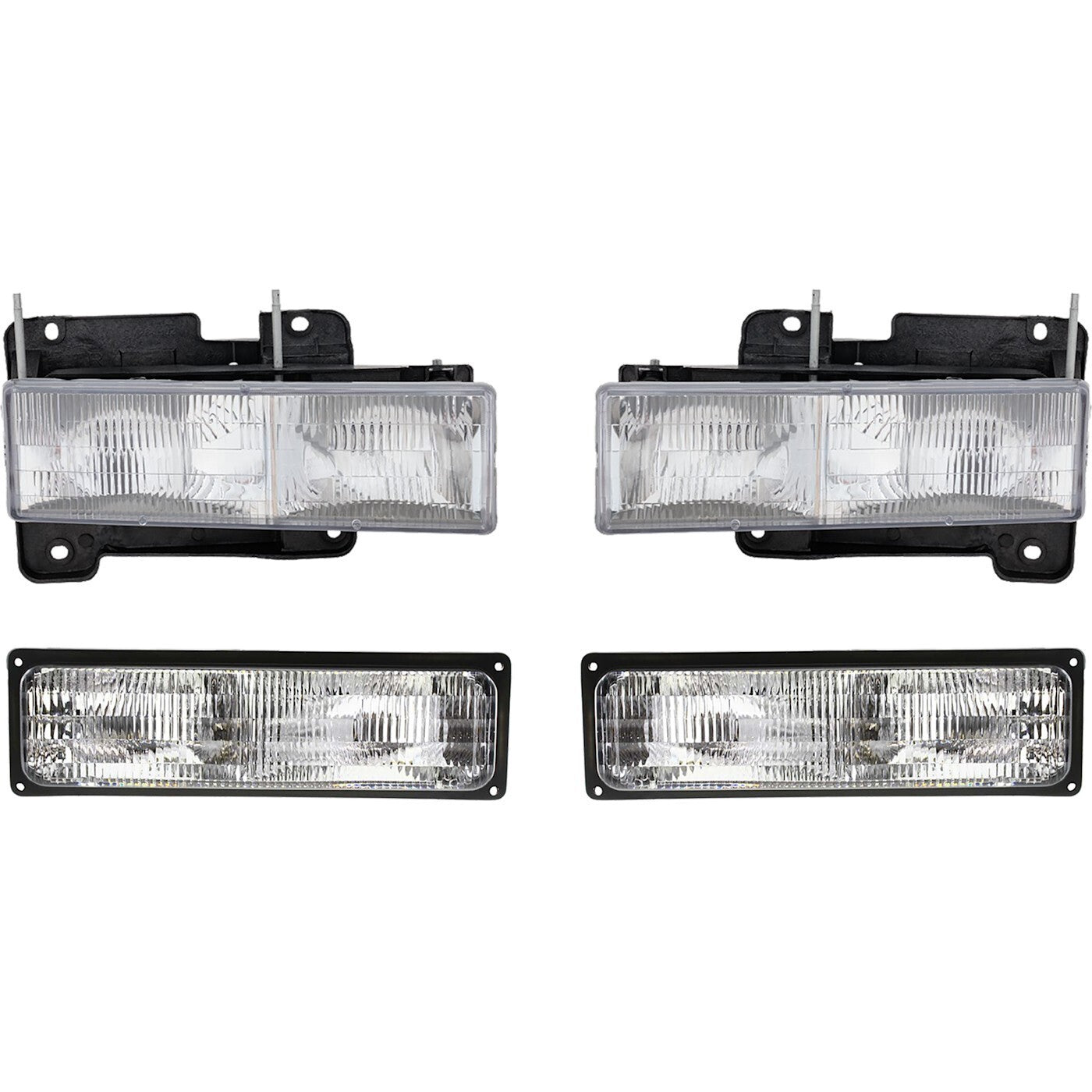 Headlights Headlamps & Parking Corner Signal Light Set Kit for Chevy GMC Truck