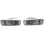 Turn Signal Light Set For 96-98 Toyota 4Runner with Bulb Front Diamond Design