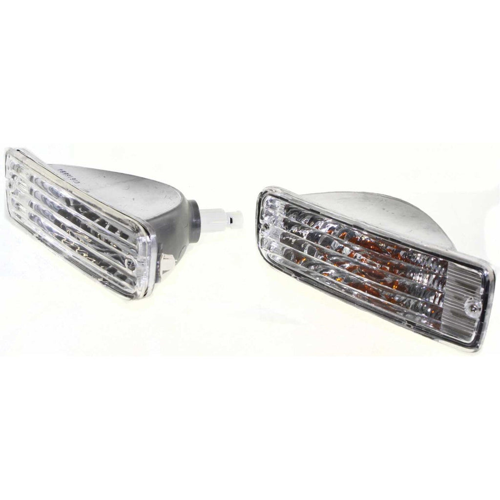 Turn Signal Light Set For 96-98 Toyota 4Runner with Bulb Front Diamond Design