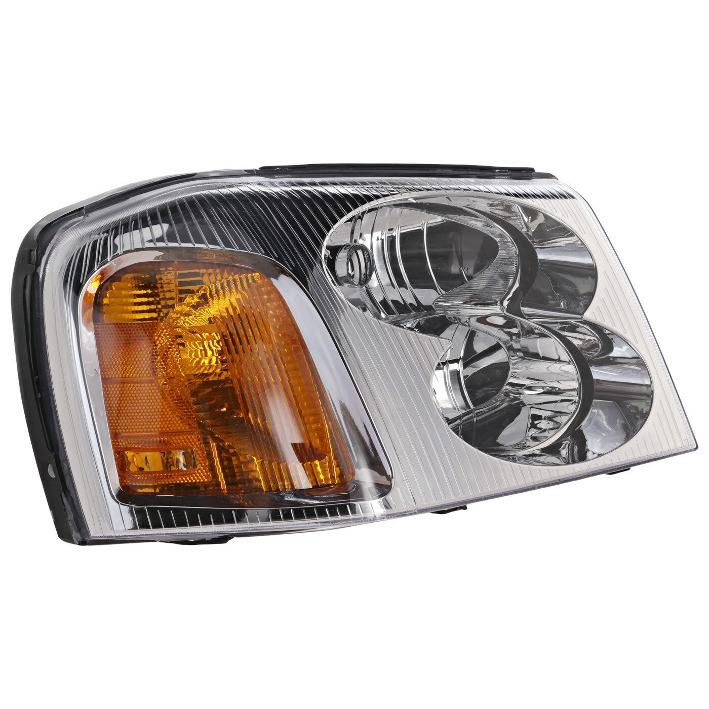 Driver and Passenger Side Headlights For GMC Envoy 2002-2009 Halogen with Bulbs
