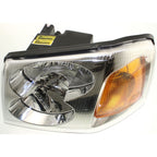 Driver and Passenger Side Headlights For GMC Envoy 2002-2009 Halogen with Bulbs