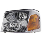 Driver and Passenger Side Headlights For GMC Envoy 2002-2009 Halogen with Bulbs