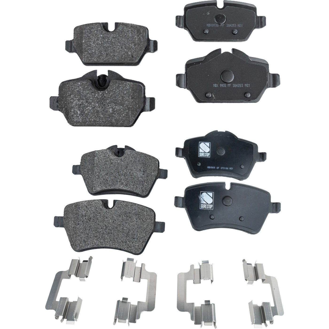 Front and Rear Ceramic Brake Pad Set For 2011-2016 Mini Cooper Countryman FWD