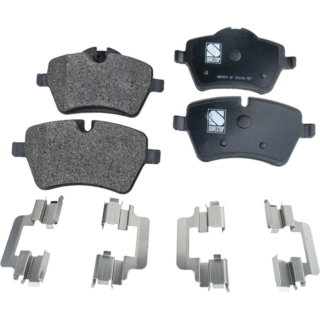 Front and Rear Ceramic Brake Pad Set For 2011-2016 Mini Cooper Countryman FWD