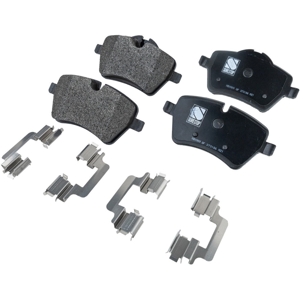 Front and Rear Ceramic Brake Pad Set For 2011-2016 Mini Cooper Countryman FWD