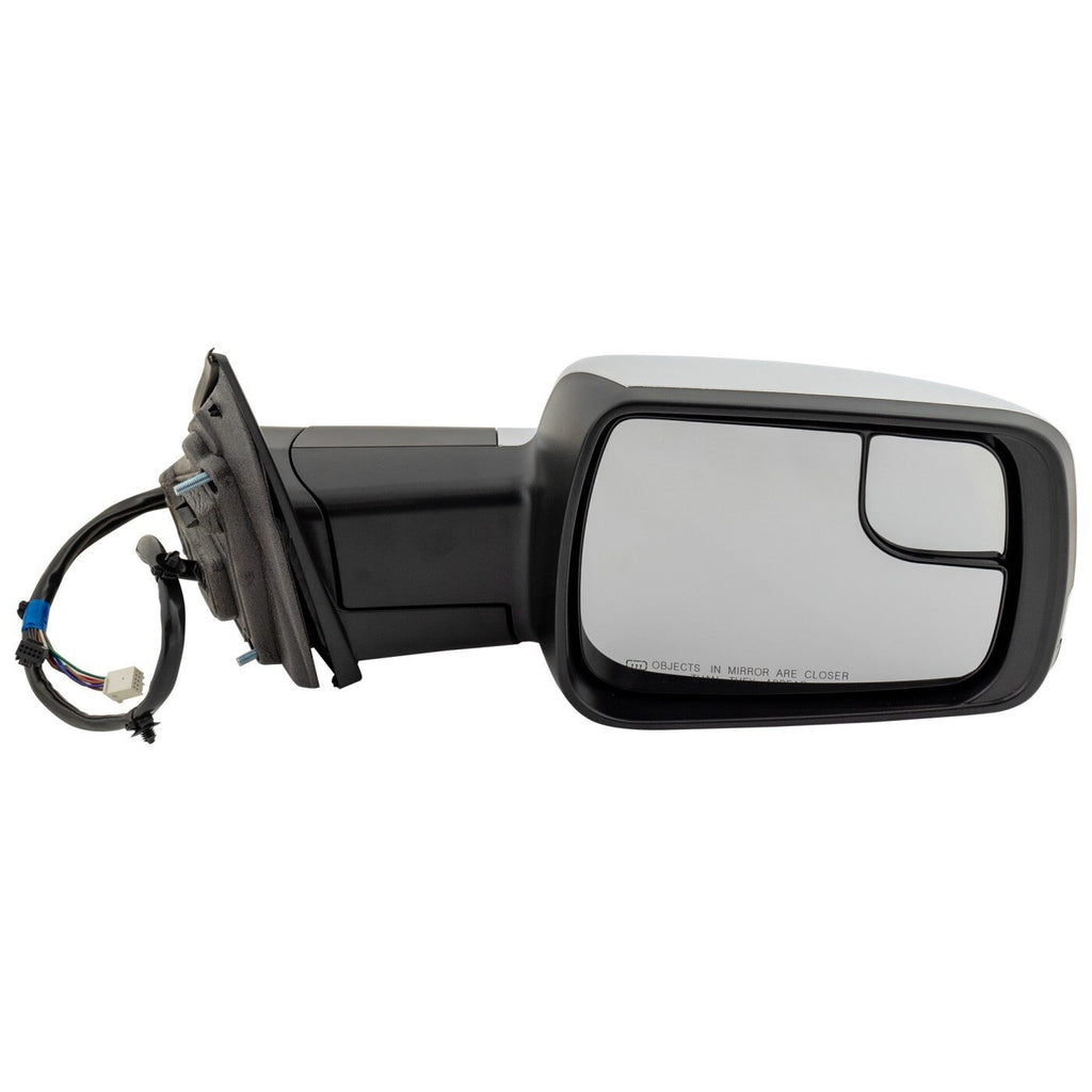 Mirror For 2019-2022 Ram 1500 RH Power Heated Power Fold with Blind Spot Chrome