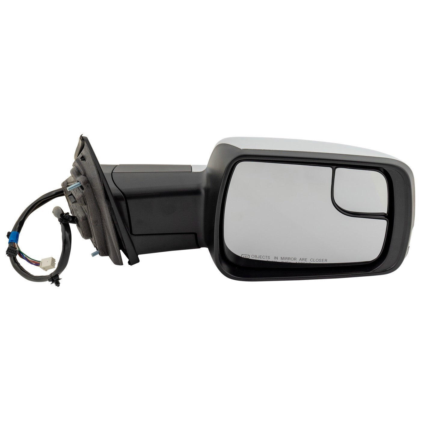 Mirror For 2019-2022 Ram 1500 RH Power Heated Power Fold with Blind Spot Chrome