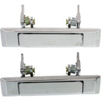 Exterior Door Handle For 80-83 Toyota Corolla Set of 2 Front Chrome Metal