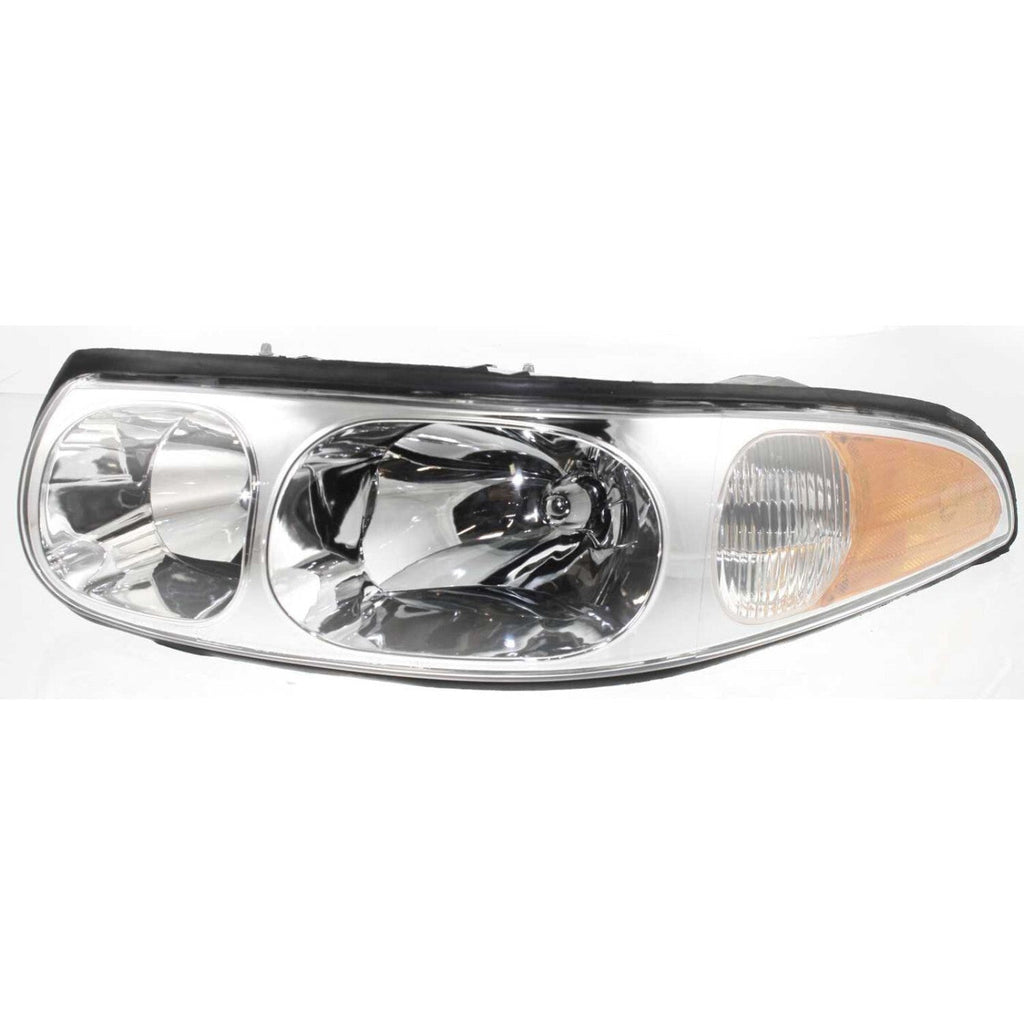 Driver and Passenger Side Headlight For Buick LeSabre 2000-2005 Halogen w/ Bulbs