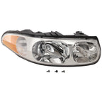 Driver and Passenger Side Headlight For Buick LeSabre 2000-2005 Halogen w/ Bulbs