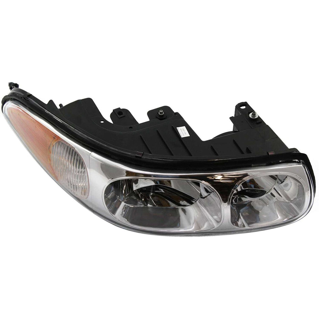 Driver and Passenger Side Headlight For Buick LeSabre 2000-2005 Halogen w/ Bulbs