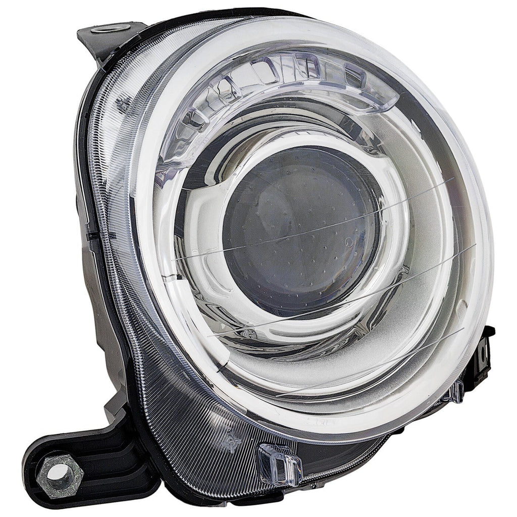 Headlight Set For 2012-2019 Fiat 500 Left and Right With Bulb 2Pc