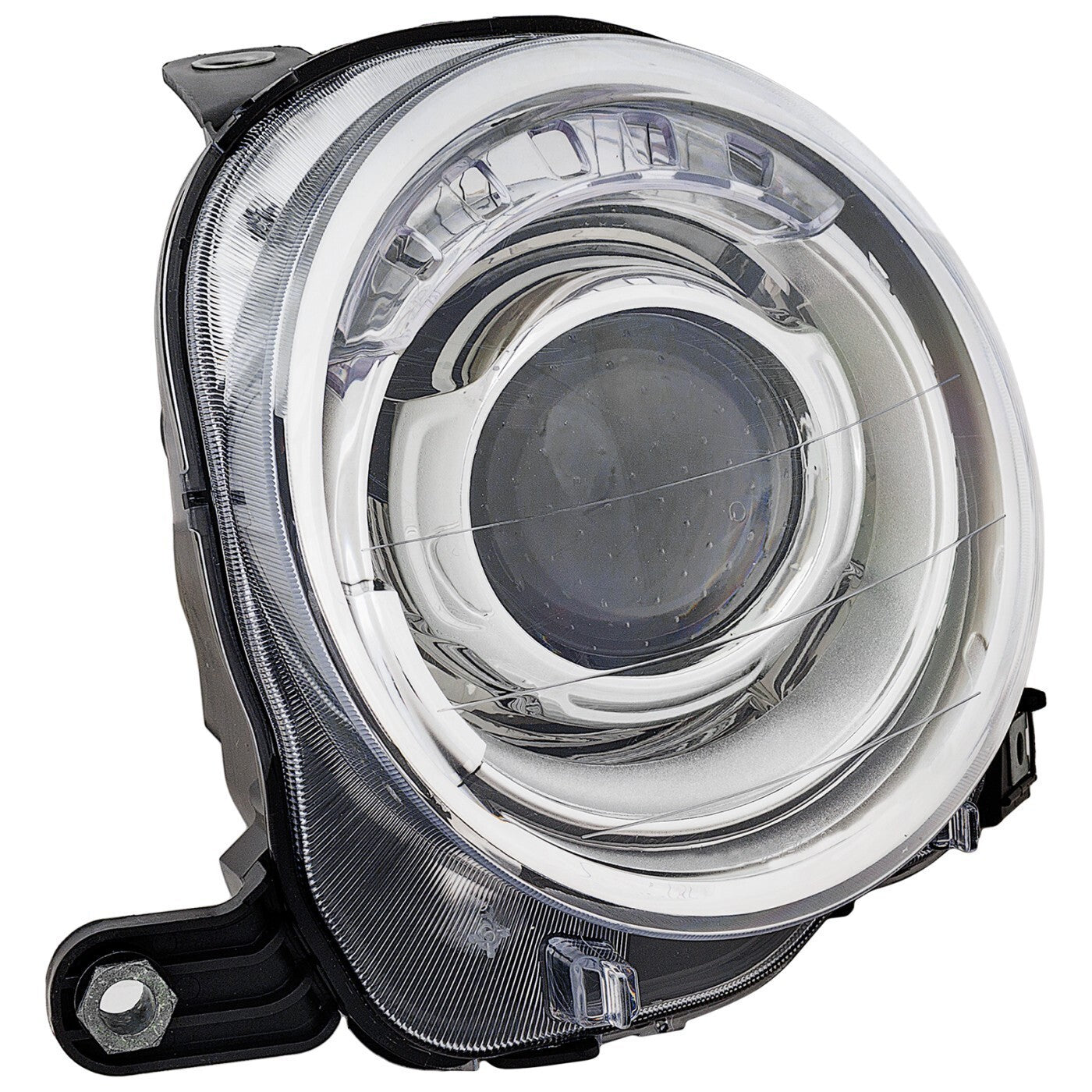 Headlight Set For 2012-2019 Fiat 500 Left and Right With Bulb 2Pc