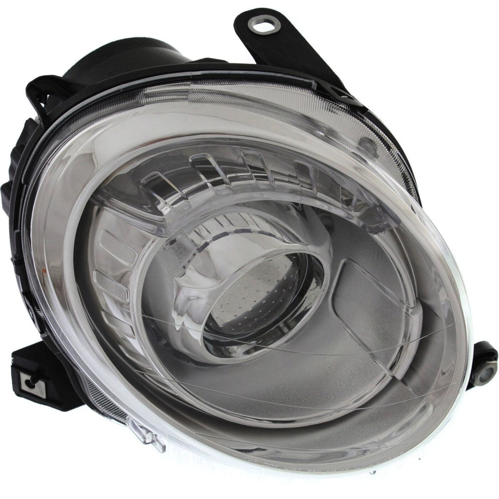 Headlight Set For 2012-2019 Fiat 500 Left and Right With Bulb 2Pc