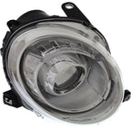 Headlight Set For 2012-2019 Fiat 500 Left and Right With Bulb 2Pc
