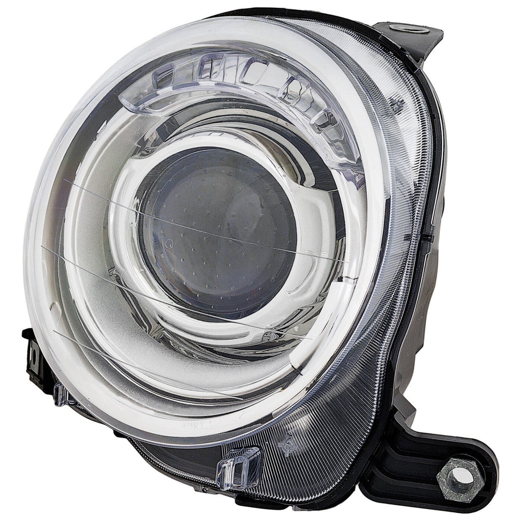 Headlight Set For 2012-2019 Fiat 500 Left and Right With Bulb 2Pc