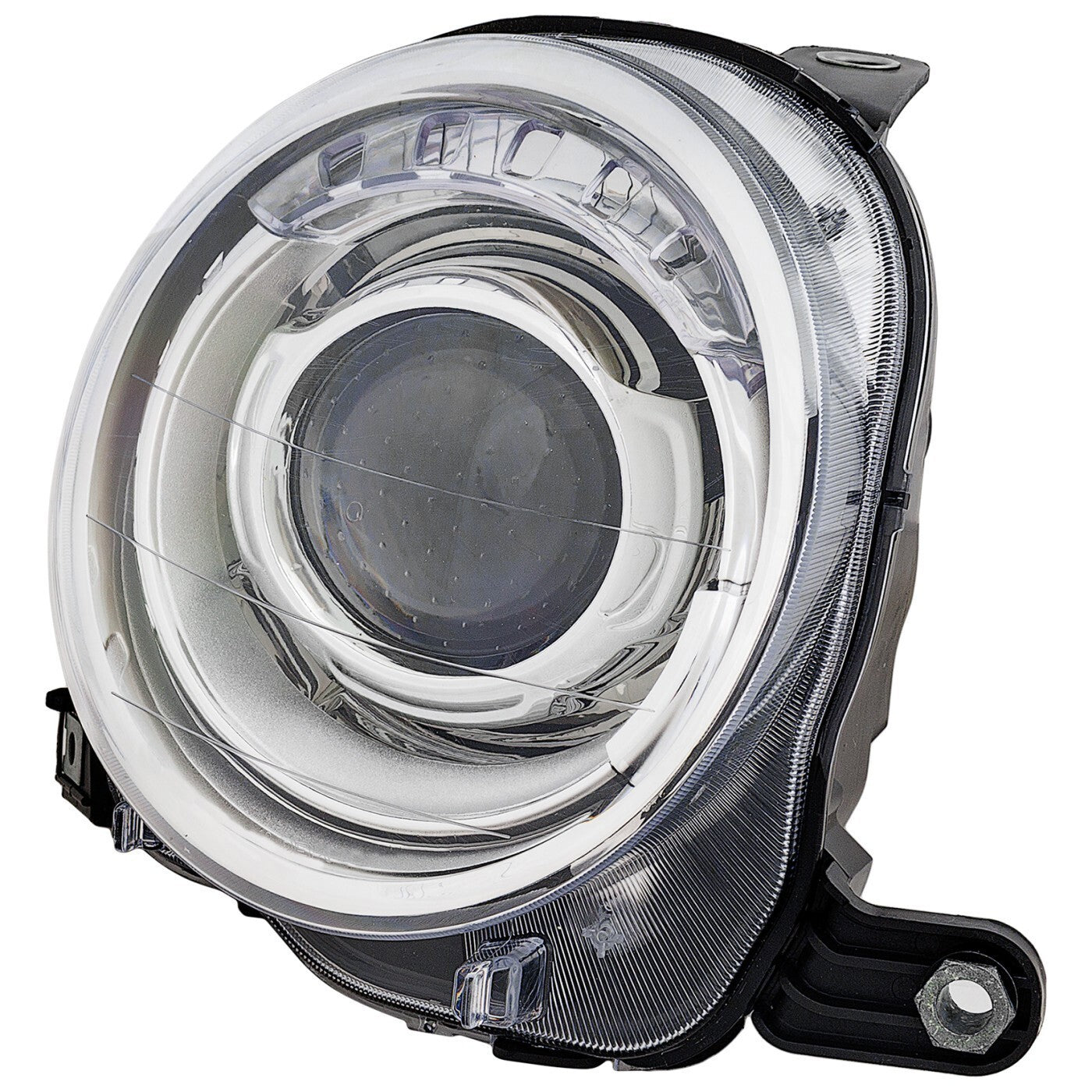 Headlight Set For 2012-2019 Fiat 500 Left and Right With Bulb 2Pc