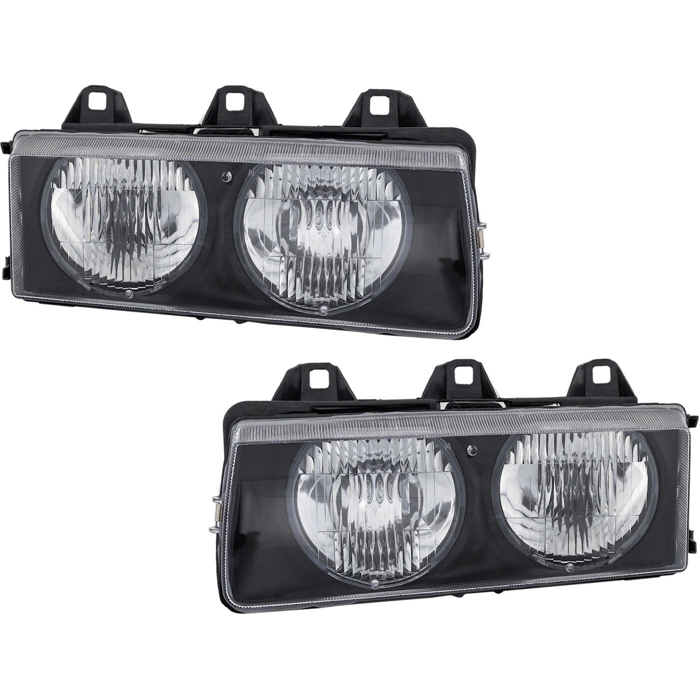 Driver and Passenger Side Headlight For BMW 328i 1996-1999 Halogen with Bulb(s)