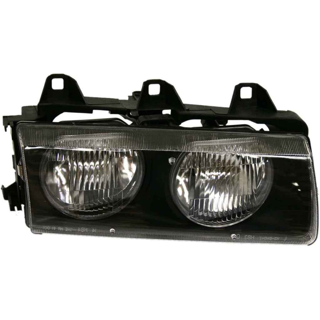 Driver and Passenger Side Headlight For BMW 328i 1996-1999 Halogen with Bulb(s)