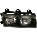 Driver and Passenger Side Headlight For BMW 328i 1996-1999 Halogen with Bulb(s)